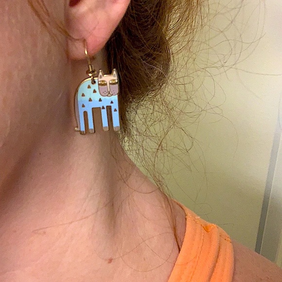 Vintage LAUREL BURCH Alexander´s Animal Cat Earrings...